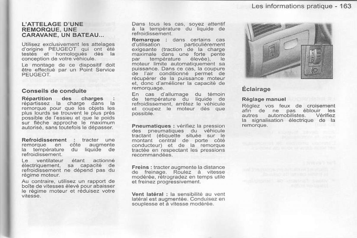 Peugeot 407 manuel du proprietaire / page 164