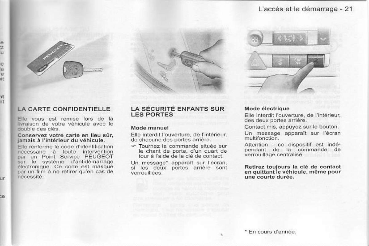 Peugeot 407 manuel du proprietaire / page 22