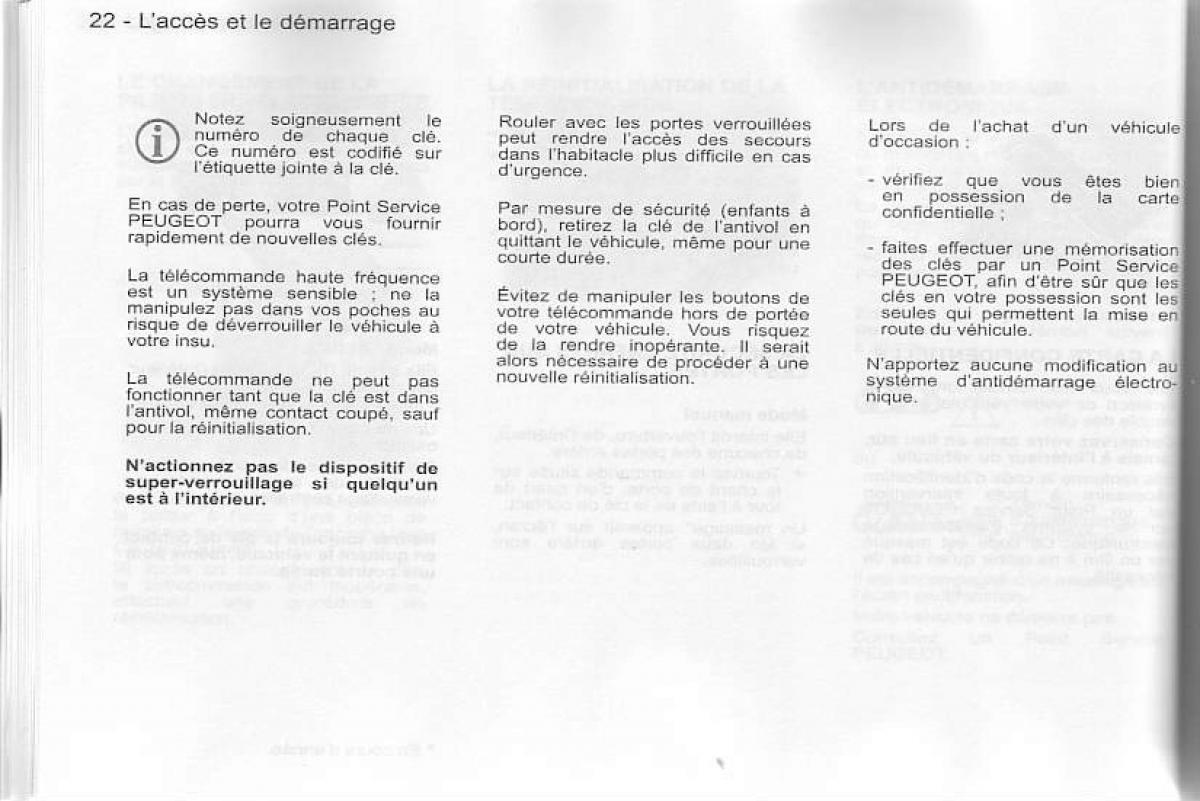 Peugeot 407 manuel du proprietaire / page 23