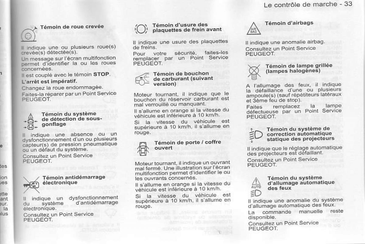 Peugeot 407 manuel du proprietaire / page 34