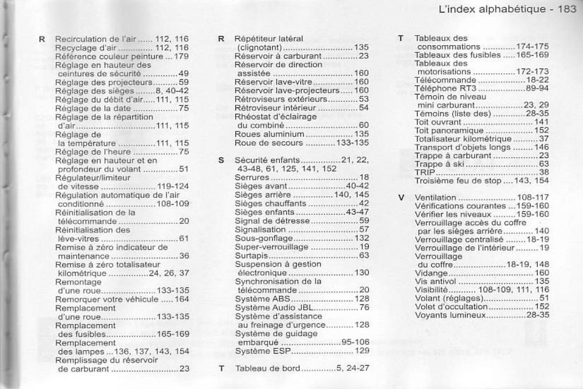 manual  Peugeot 407 manuel du proprietaire / page 184