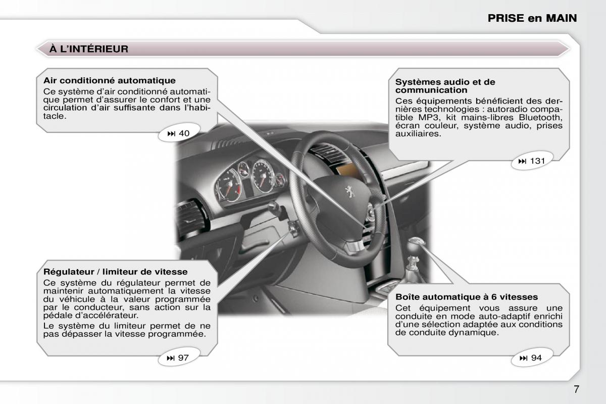 Peugeot 407 Coupe manuel du proprietaire / page 15