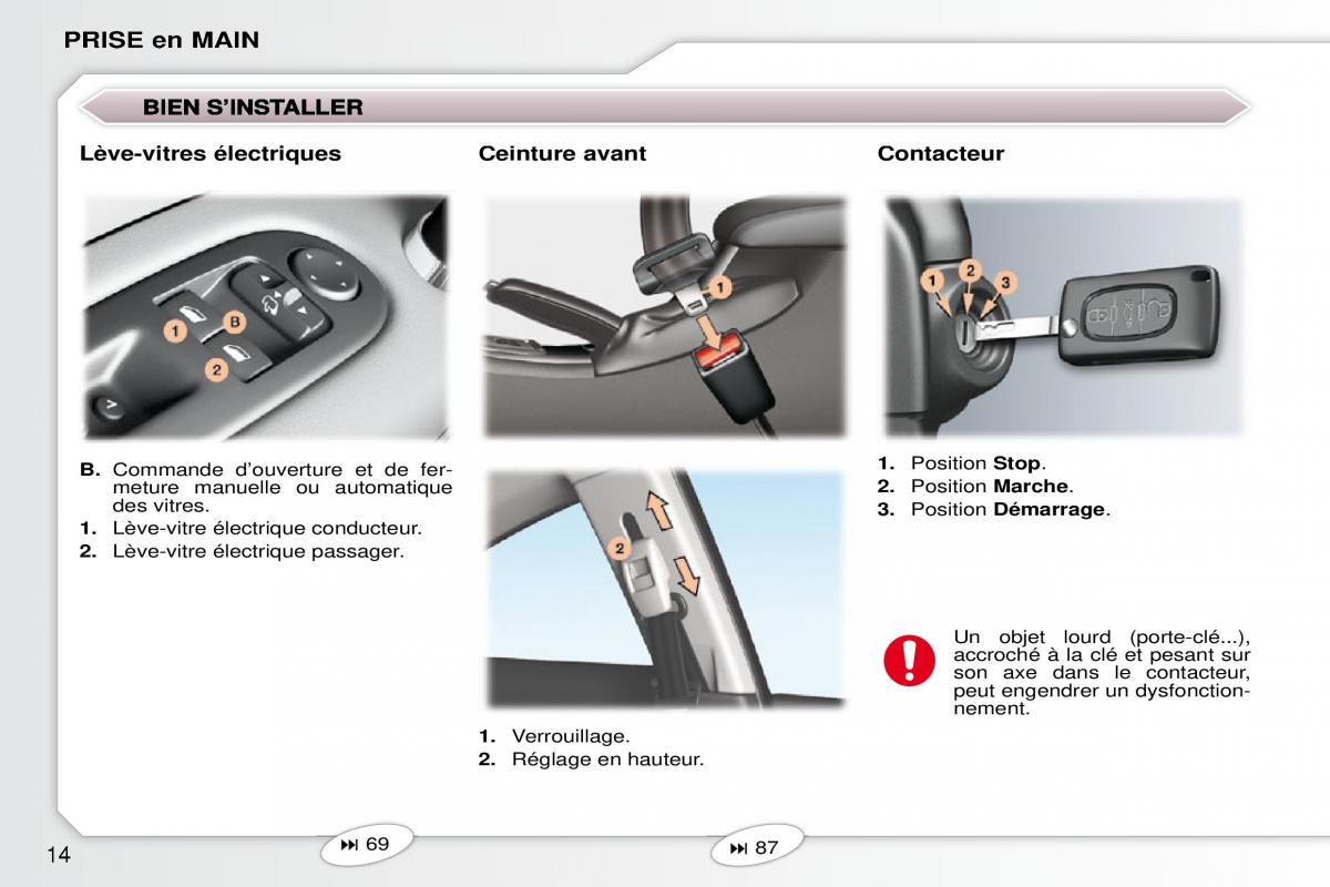 Peugeot 407 Coupe manuel du proprietaire / page 22