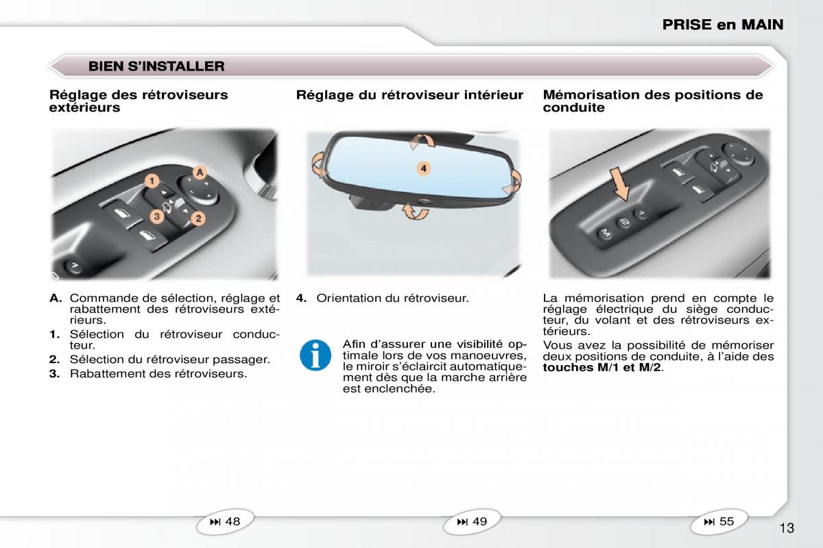 Peugeot 407 Coupe manuel du proprietaire / page 21