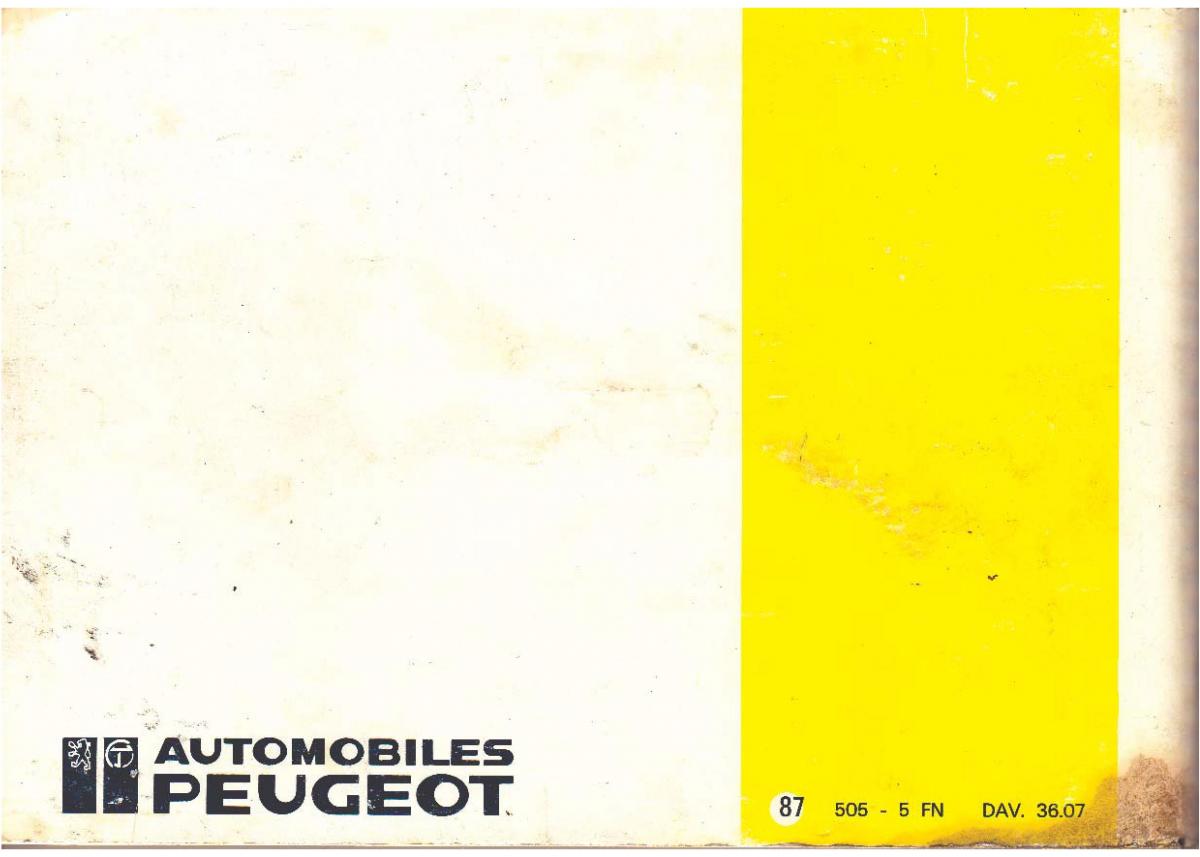 Peugeot 505 manuel du proprietaire / page 157