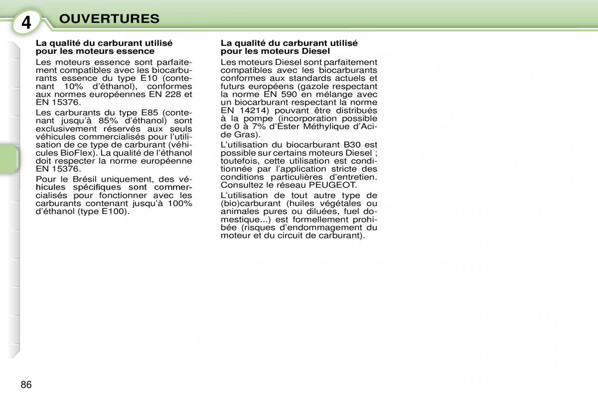 Peugeot 1007 manuel du proprietaire / page 92