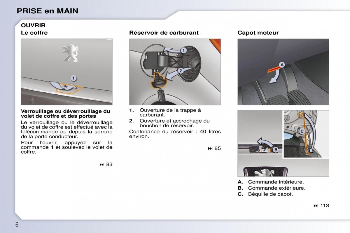 Peugeot 1007 manuel du proprietaire / page 12