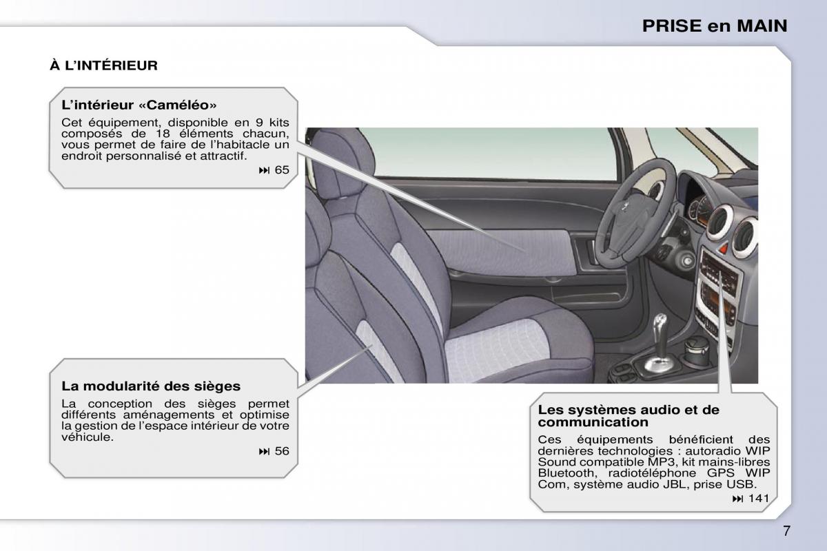 Peugeot 1007 manuel du proprietaire / page 13