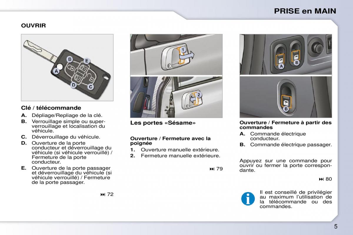 Peugeot 1007 manuel du proprietaire / page 11