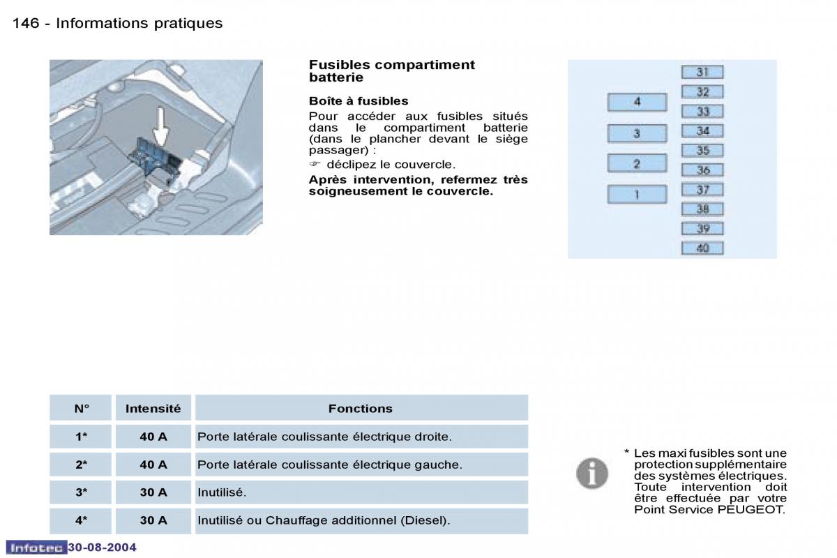 Peugeot 807 manuel du proprietaire / page 66