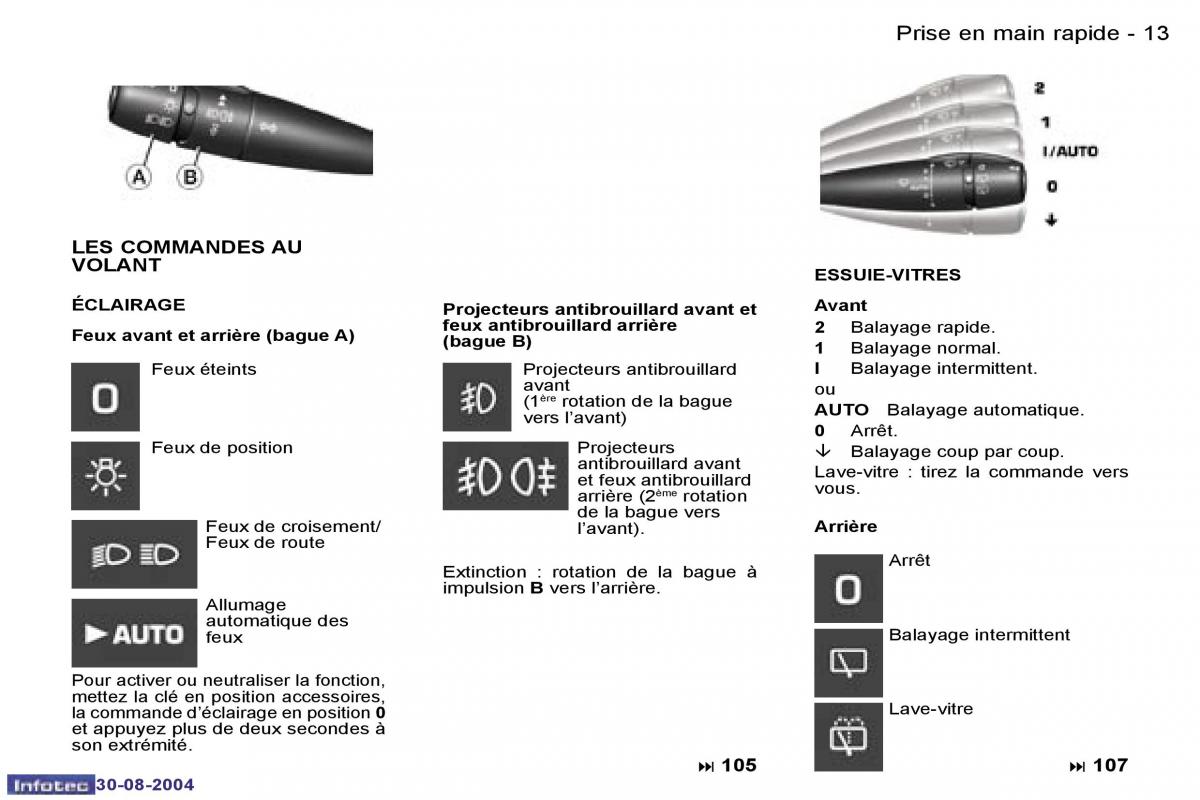 Peugeot 807 manuel du proprietaire / page 15