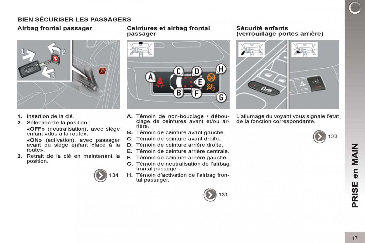 Peugeot 3008 manuel du proprietaire / page 19