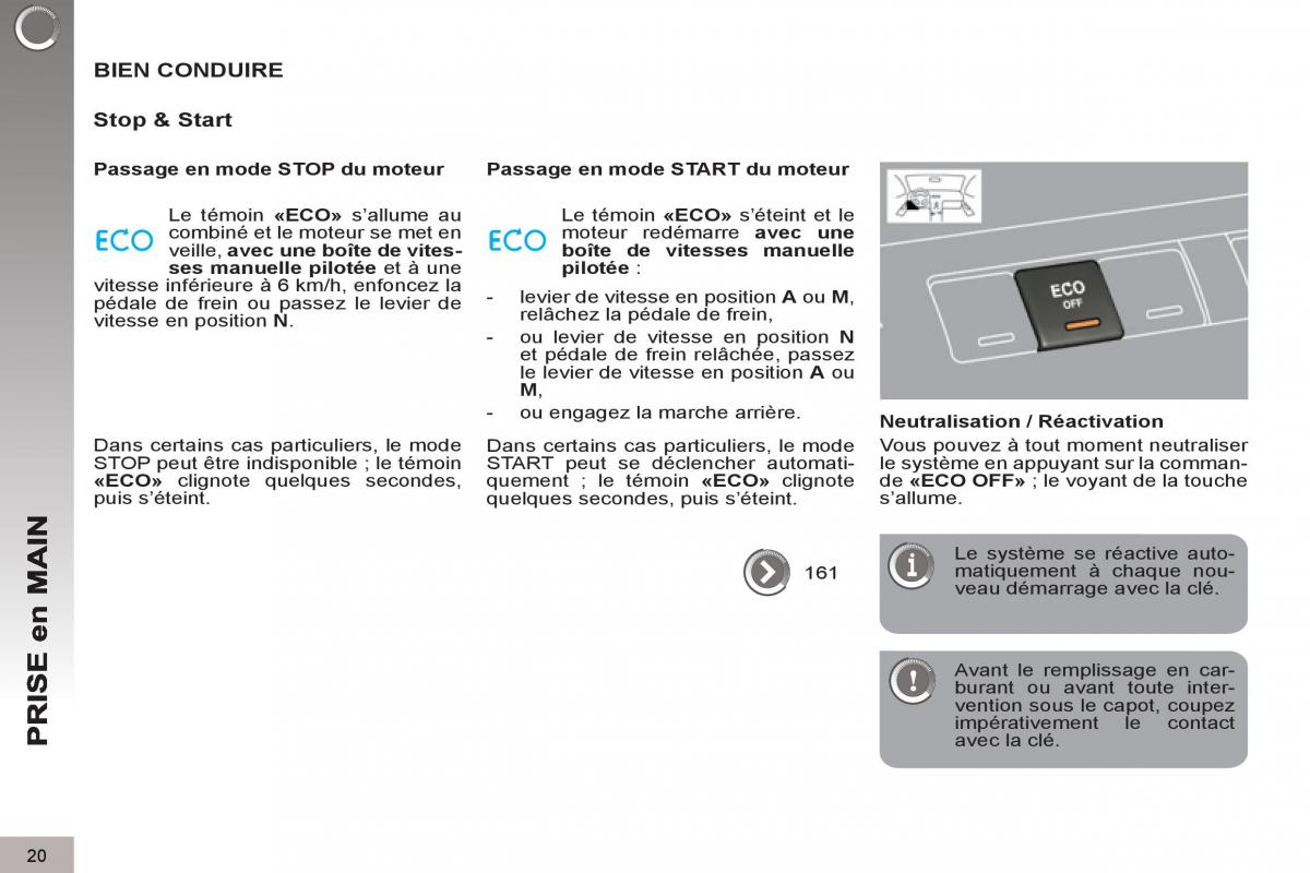 Peugeot 3008 manuel du proprietaire / page 22