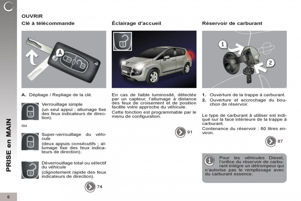 Peugeot 3008 manuel du proprietaire / page 8
