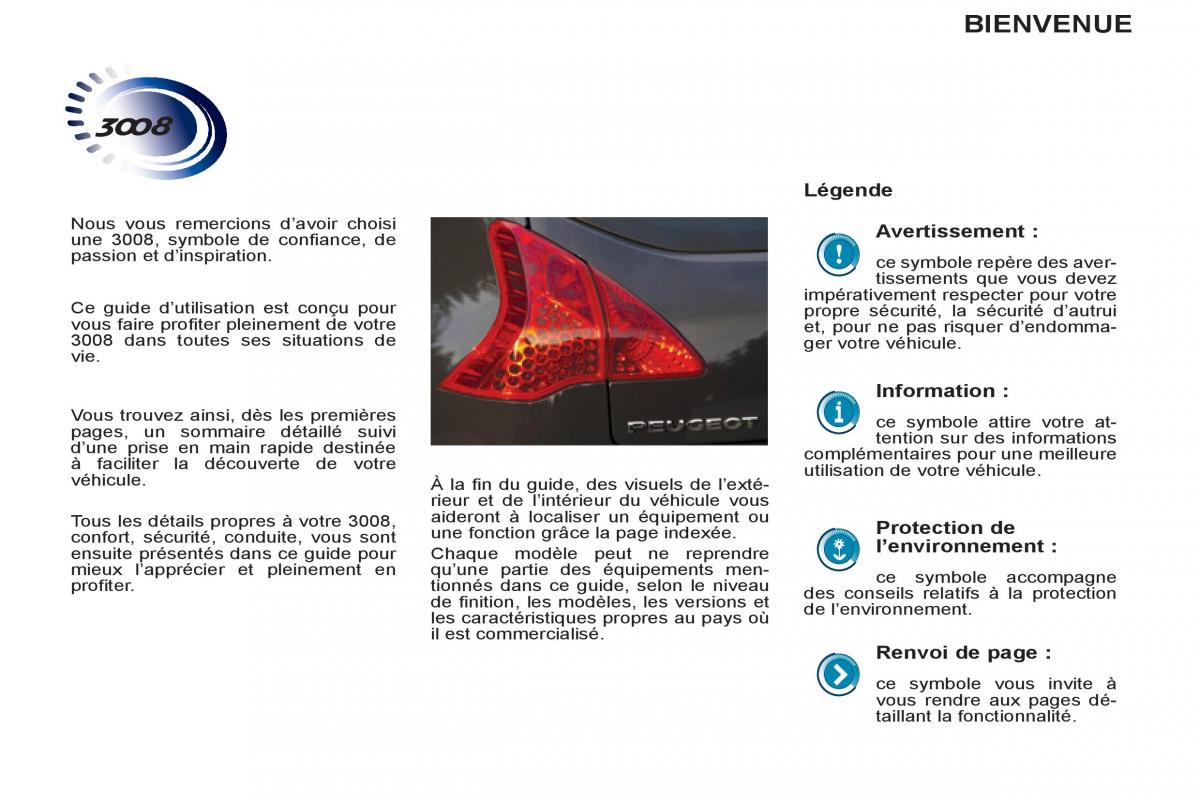 Peugeot 3008 manuel du proprietaire / page 3