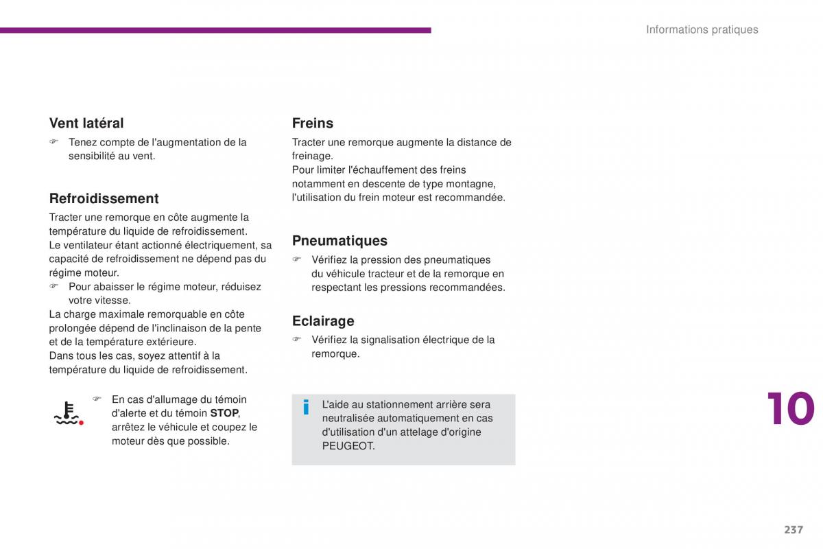 Peugeot 3008 FL manuel du proprietaire / page 239