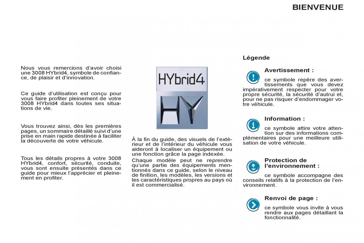 Peugeot 3008 Hybrid manuel du proprietaire / page 3