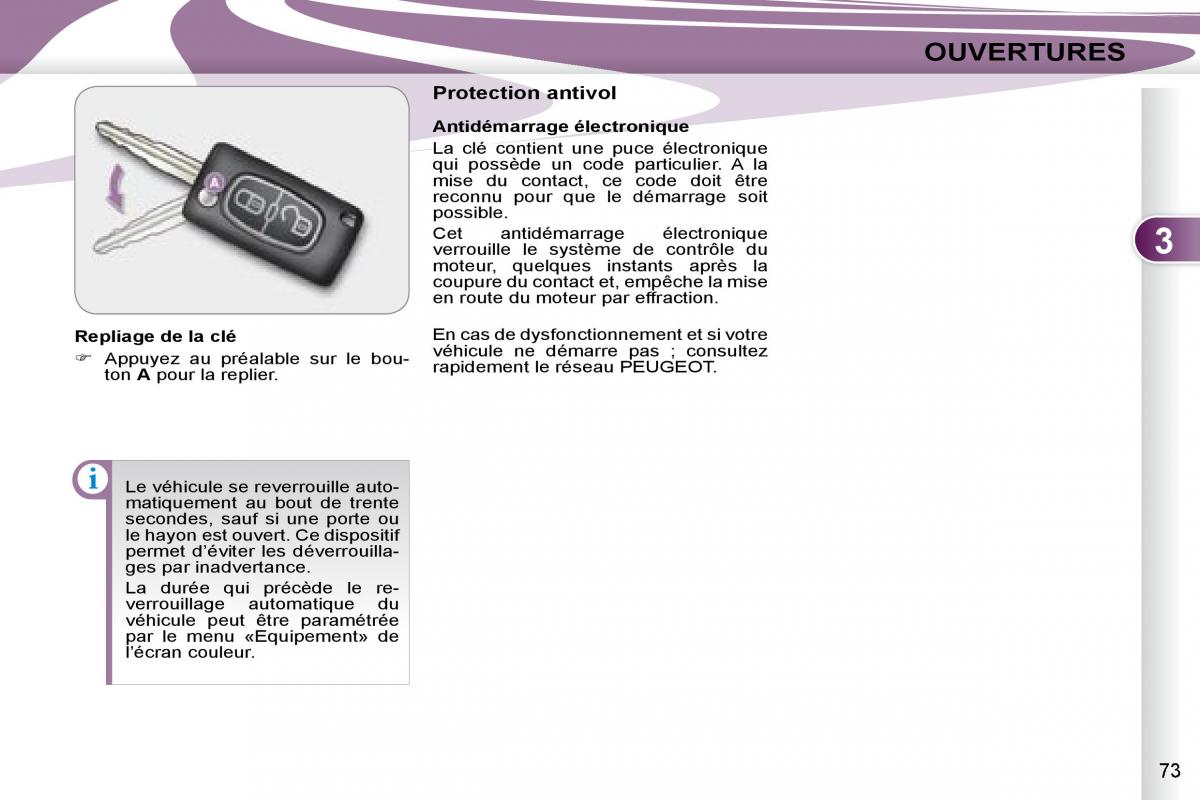 Peugeot 4007 manuel du proprietaire / page 72