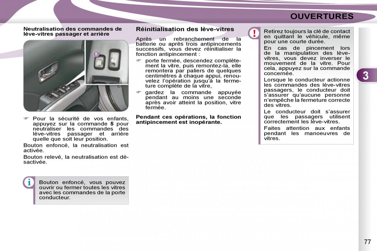 Peugeot 4007 manuel du proprietaire / page 76