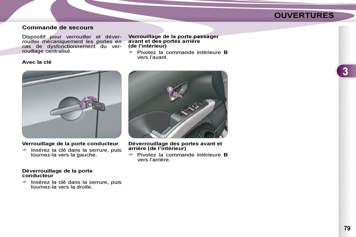 Peugeot 4007 manuel du proprietaire / page 78