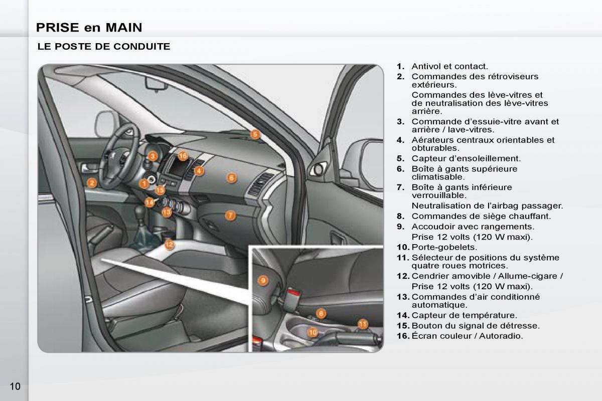 manual Peugeot 4007 manuel du proprietaire / page 8