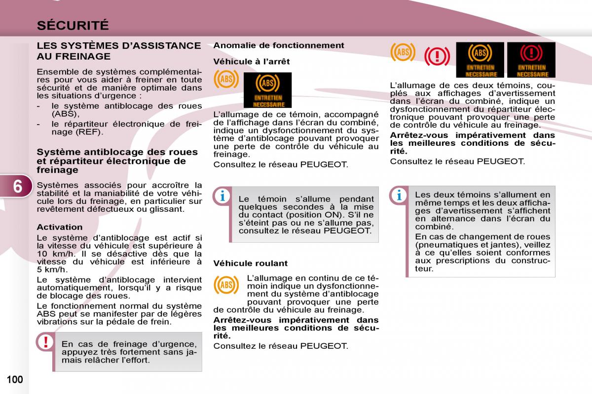 Peugeot 4007 manuel du proprietaire / page 99