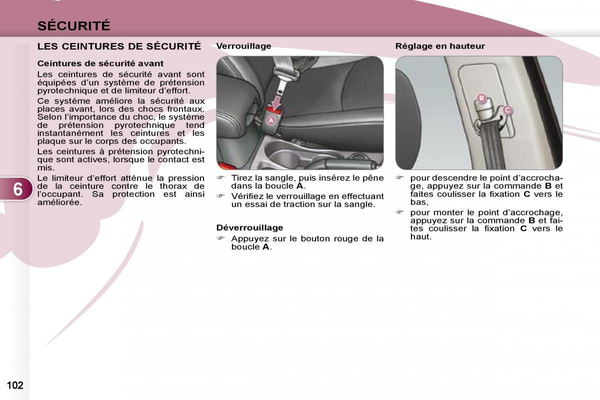 Peugeot 4007 manuel du proprietaire / page 101