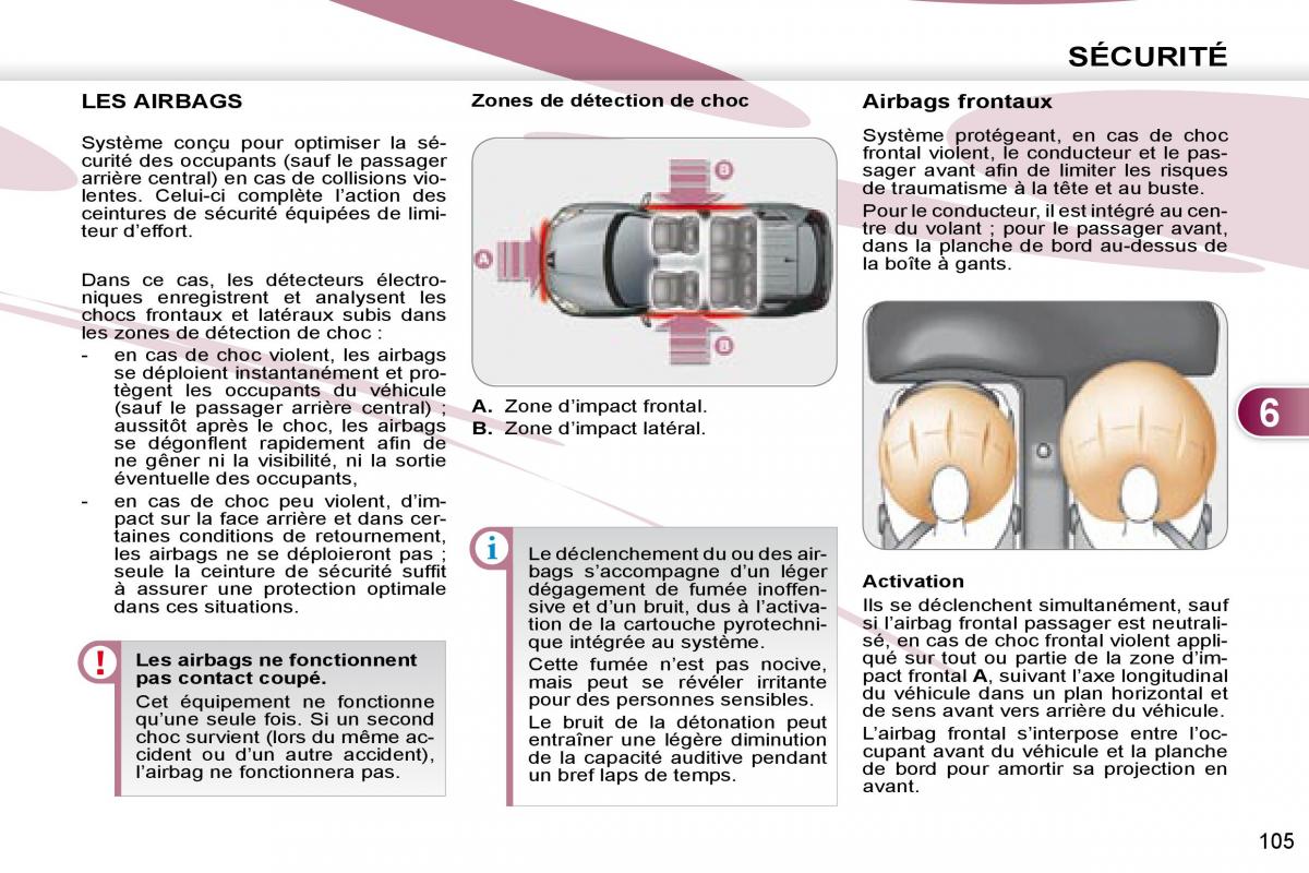 Peugeot 4007 manuel du proprietaire / page 104