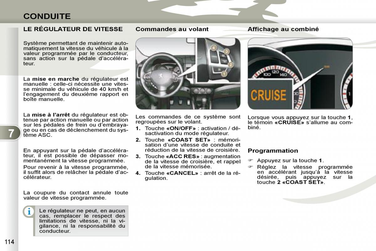 Peugeot 4007 manuel du proprietaire / page 113