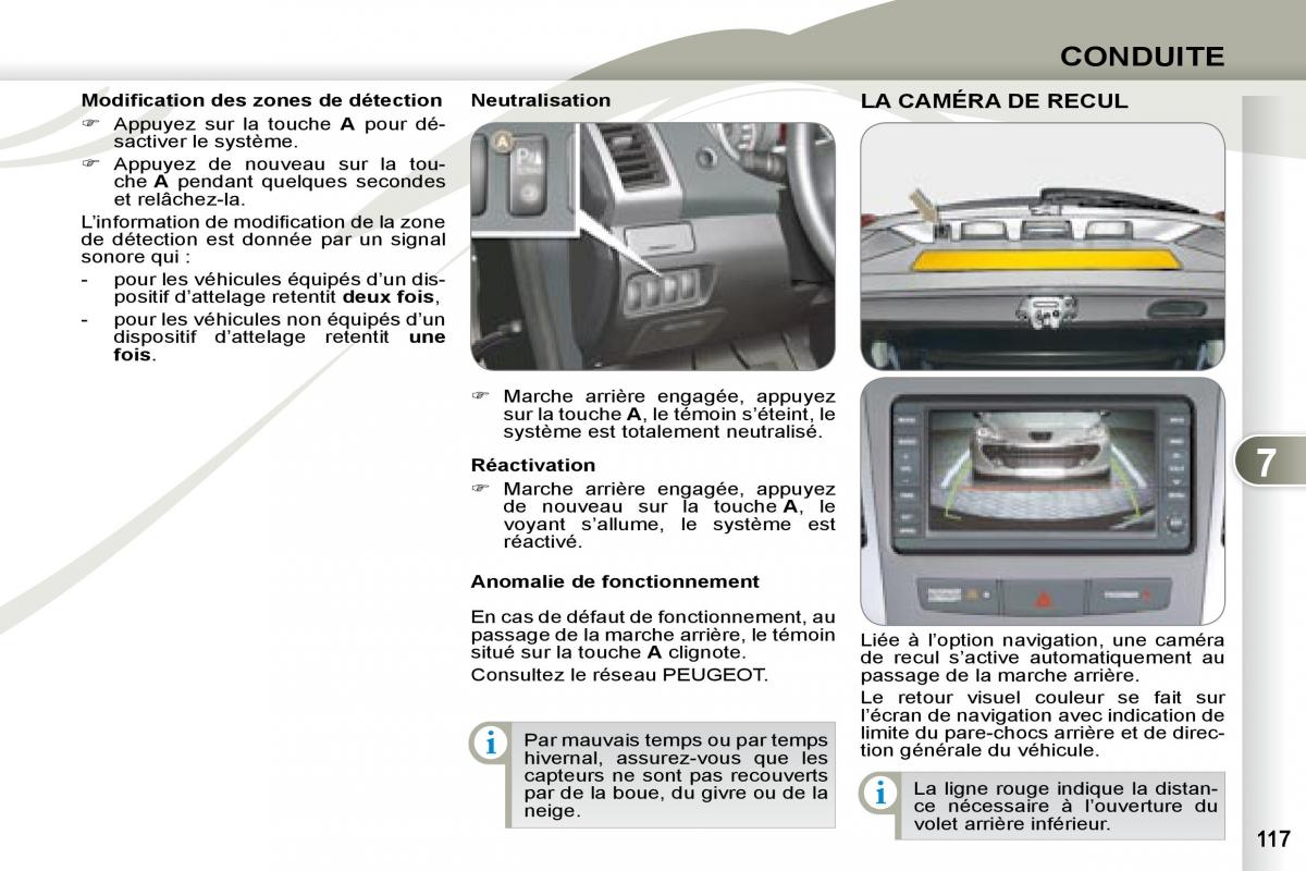 Peugeot 4007 manuel du proprietaire / page 116