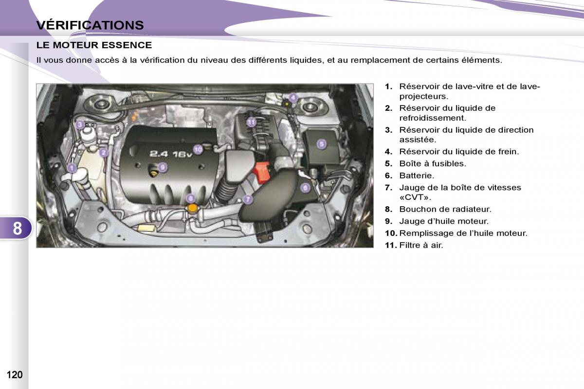 Peugeot 4007 manuel du proprietaire / page 118
