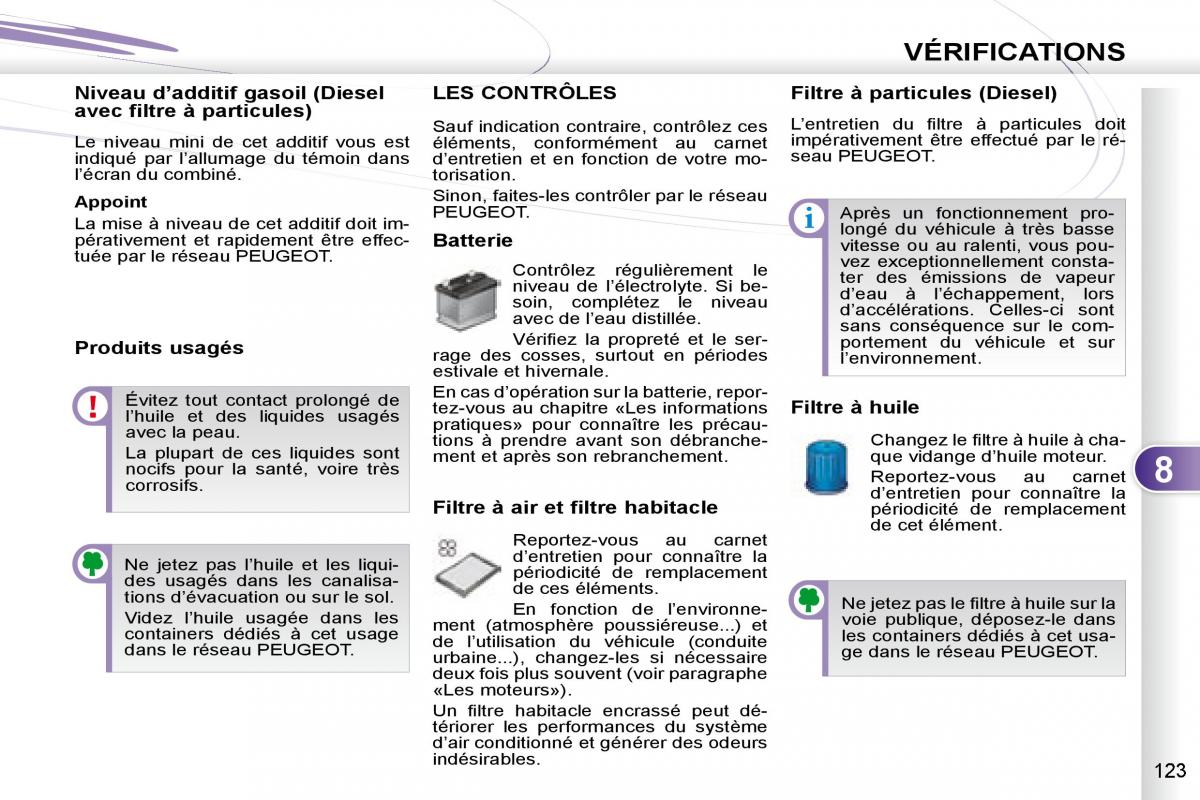 Peugeot 4007 manuel du proprietaire / page 122
