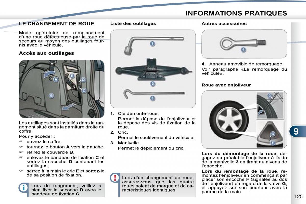Peugeot 4007 manuel du proprietaire / page 124