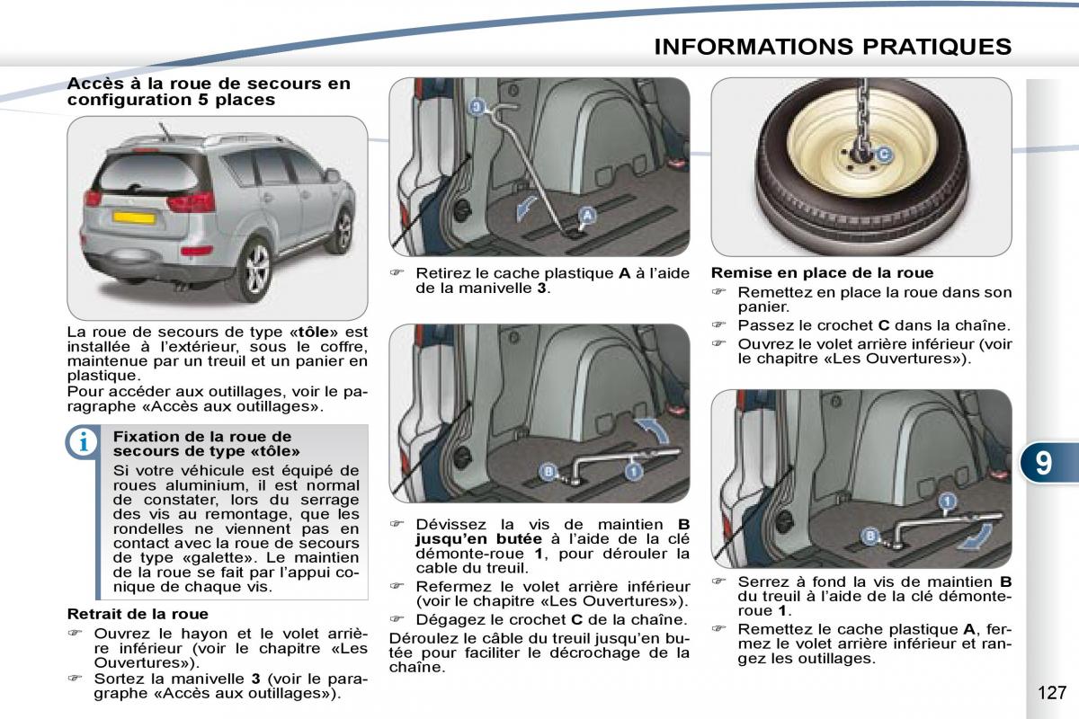 Peugeot 4007 manuel du proprietaire / page 126