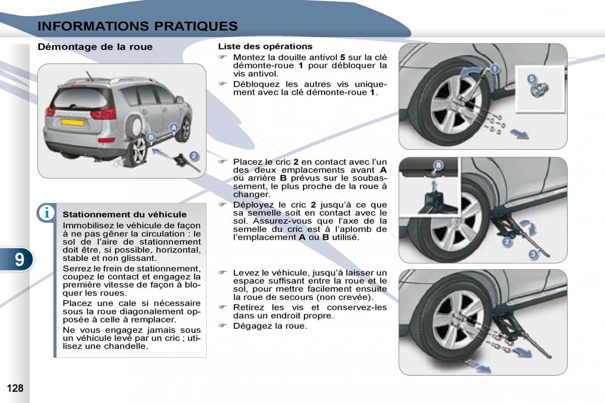 Peugeot 4007 manuel du proprietaire / page 127