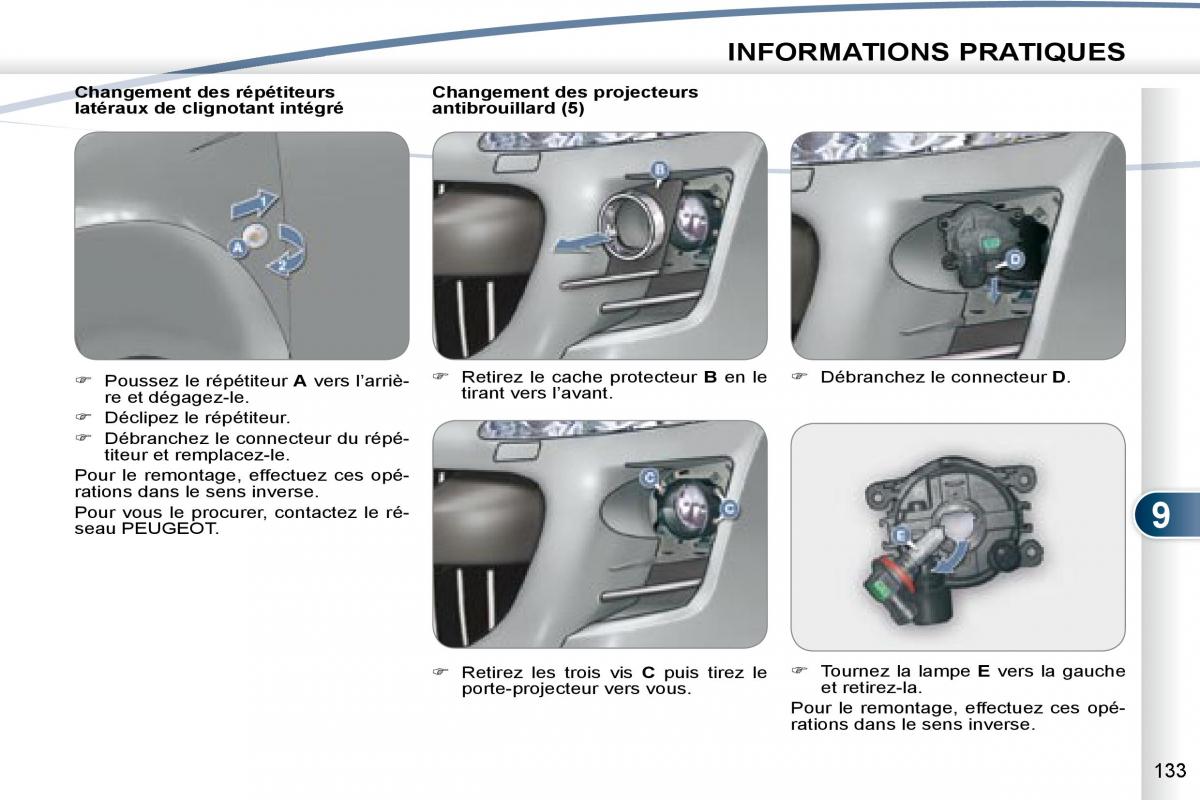 Peugeot 4007 manuel du proprietaire / page 132