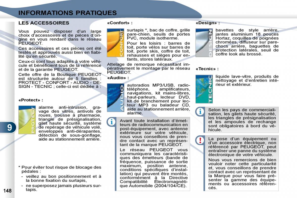 Peugeot 4007 manuel du proprietaire / page 147