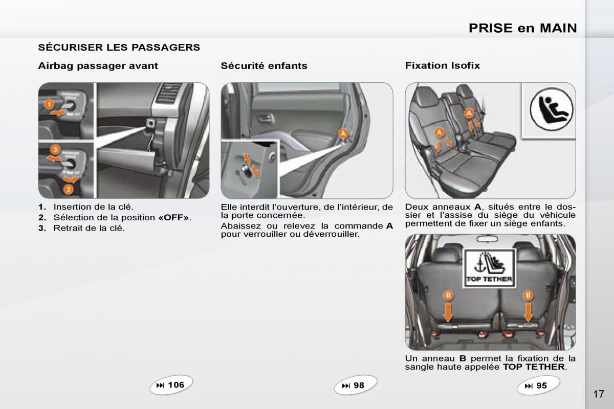 manual Peugeot 4007 manuel du proprietaire / page 15