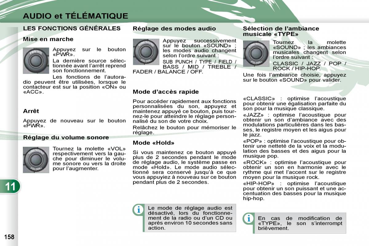 Peugeot 4007 manuel du proprietaire / page 156