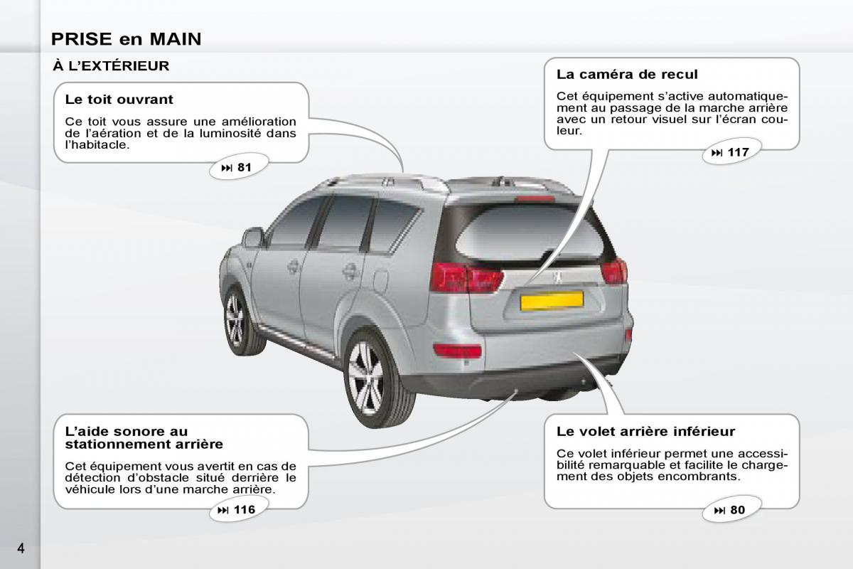 manual Peugeot 4007 manuel du proprietaire / page 2