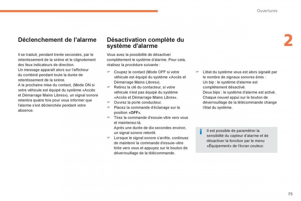 manual Peugeot 4008 manuel du proprietaire / page 77
