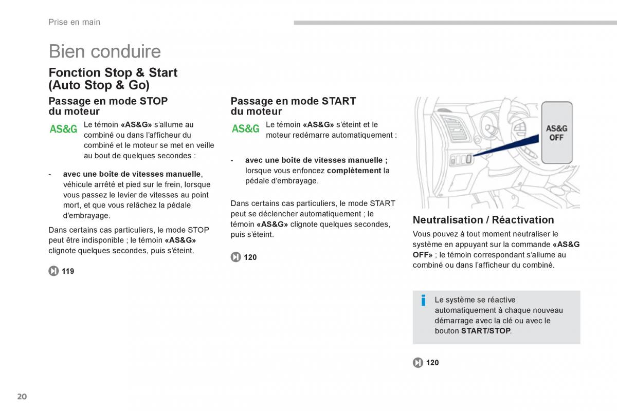 manual Peugeot 4008 manuel du proprietaire / page 22