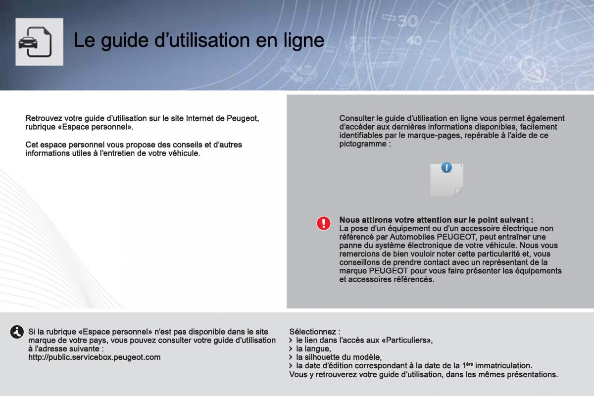 manual Peugeot 4008 manuel du proprietaire / page 2