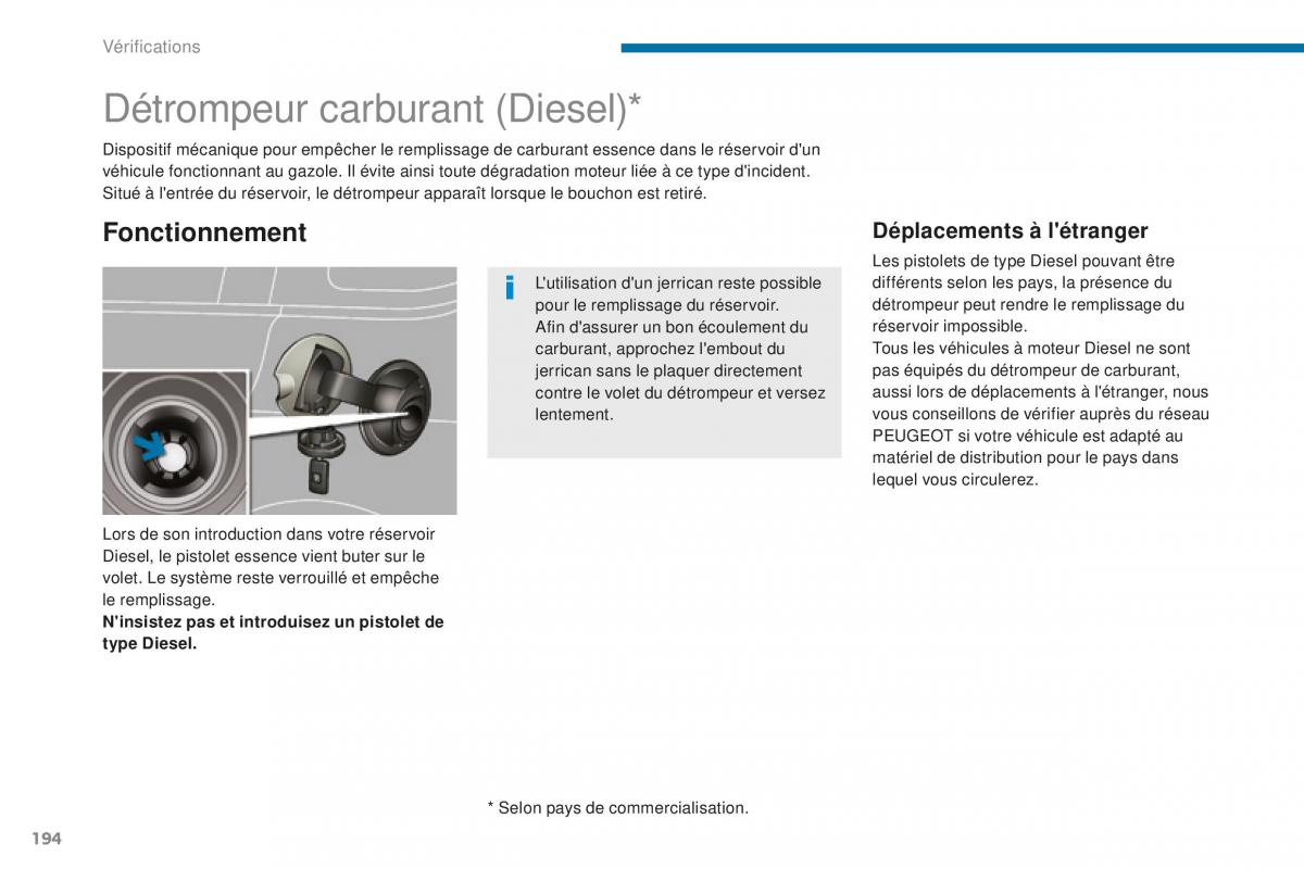 Peugeot 5008 FL manuel du proprietaire / page 196