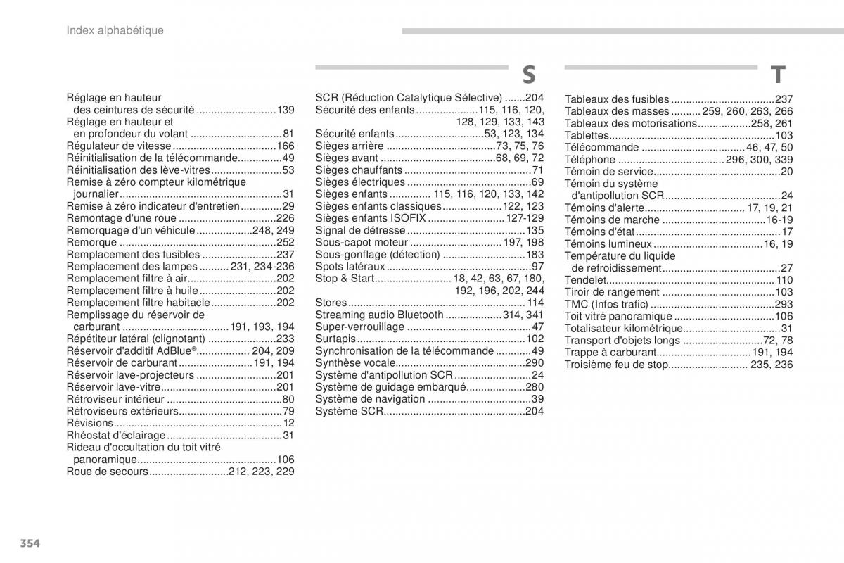 manual Peugeot 5008 FL manuel du proprietaire / page 356