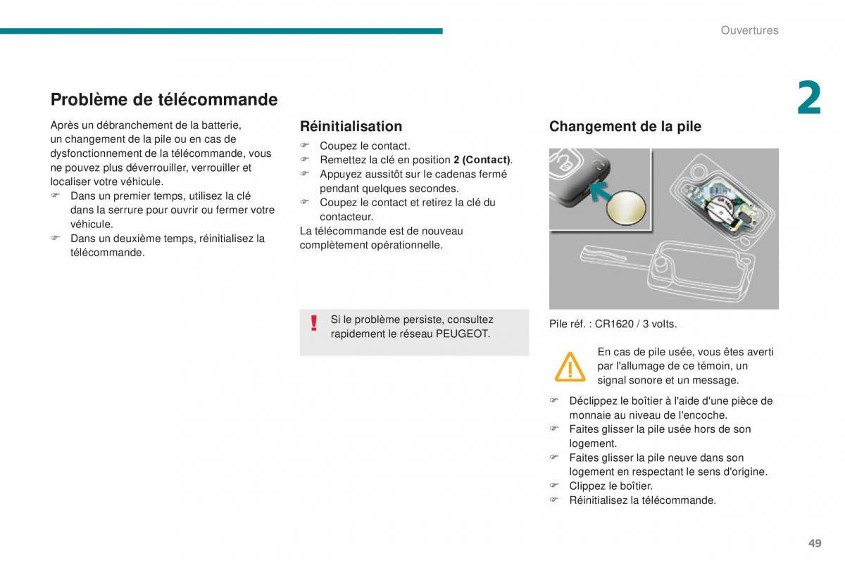 manual  Peugeot 5008 FL manuel du proprietaire / page 51