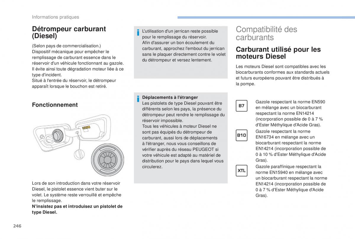 Peugeot 5008 FL manuel du proprietaire / page 248