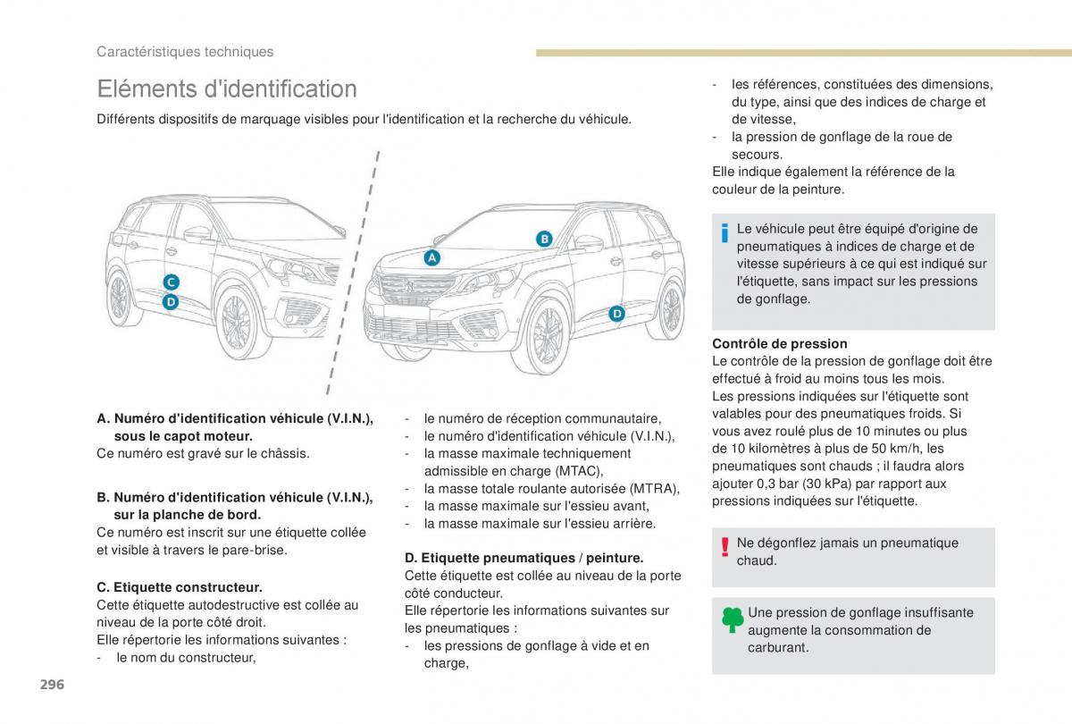 Peugeot 5008 FL manuel du proprietaire / page 298
