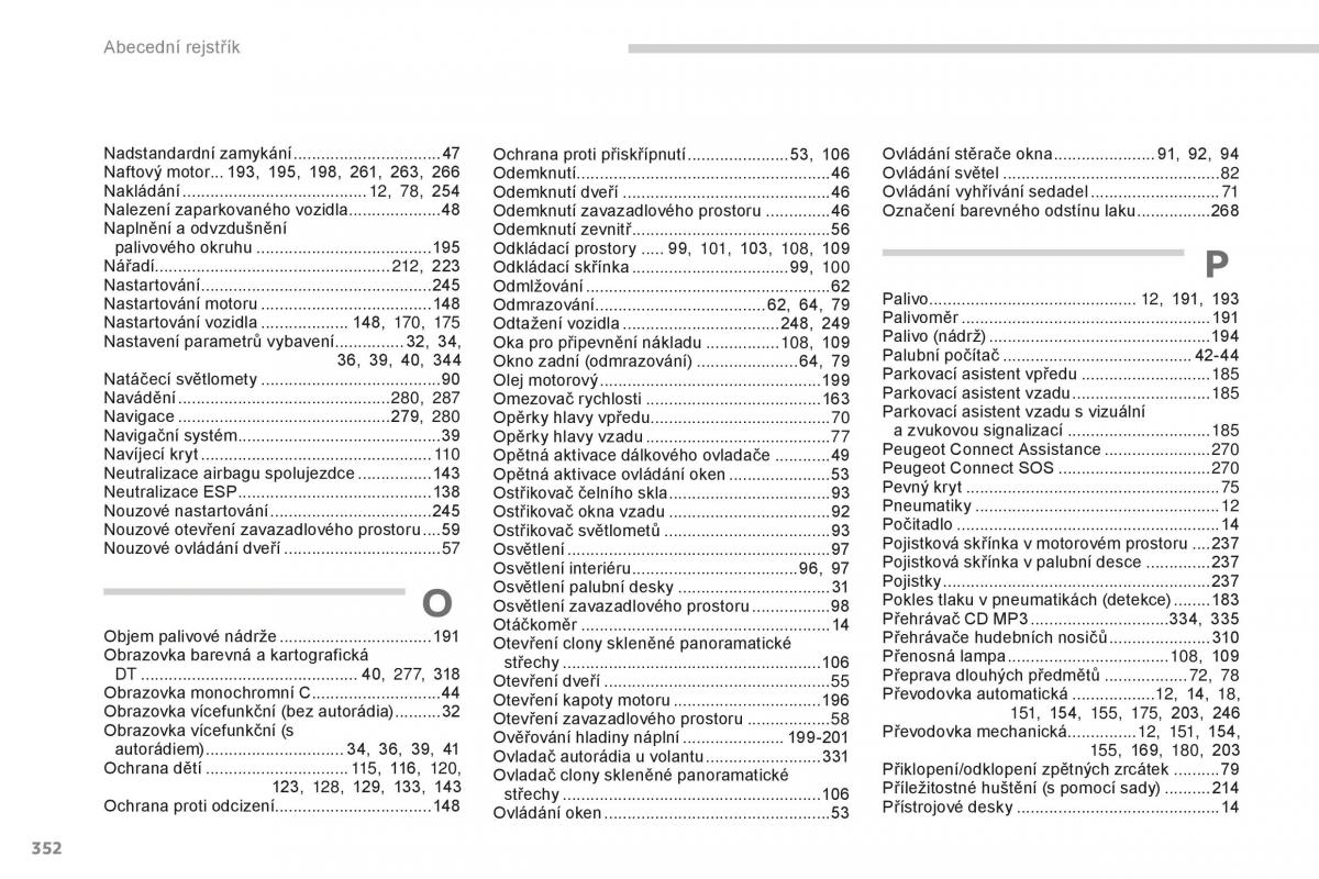 manual  Peugeot 5008 II 2 navod k obsludze / page 354