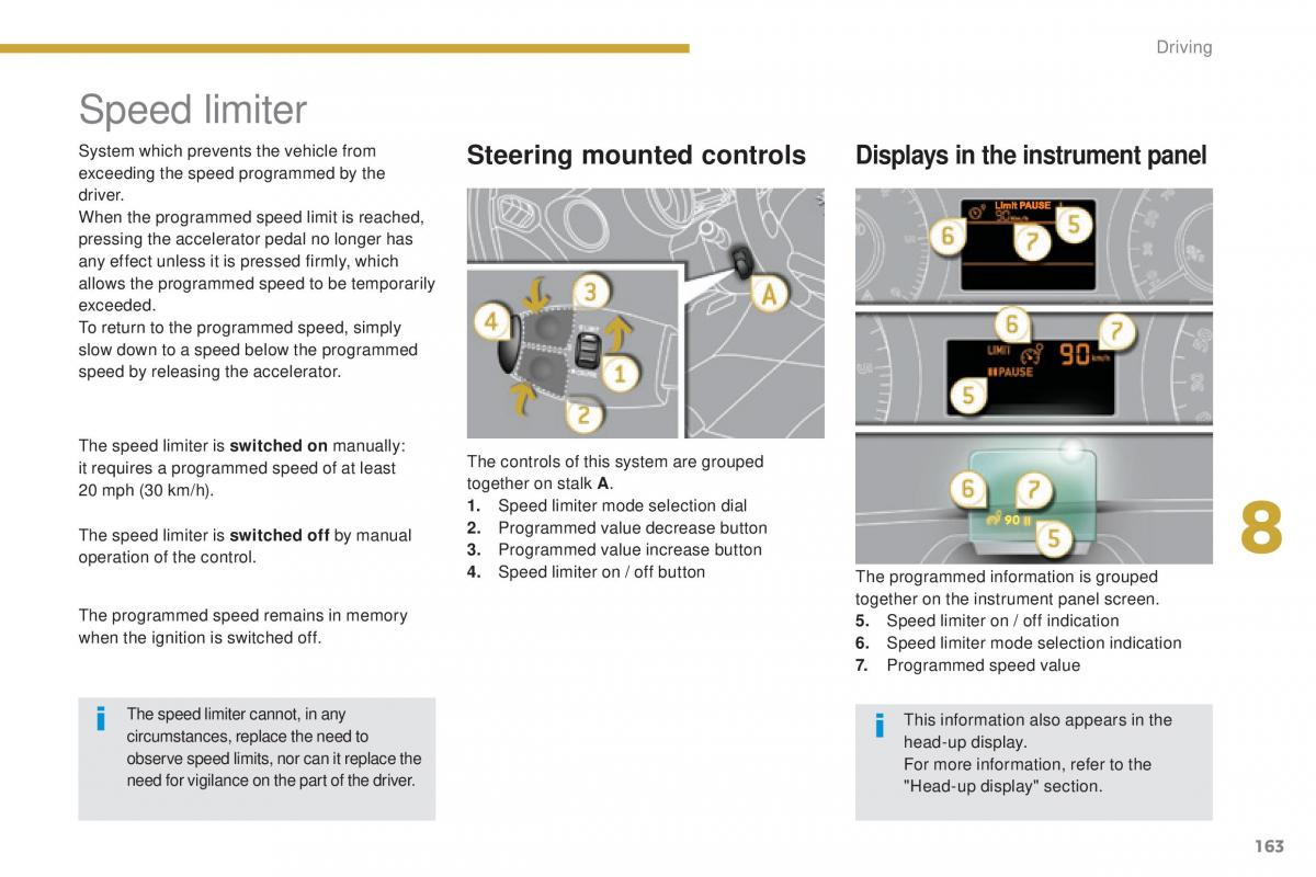Peugeot 5008 II 2 owners manual / page 165